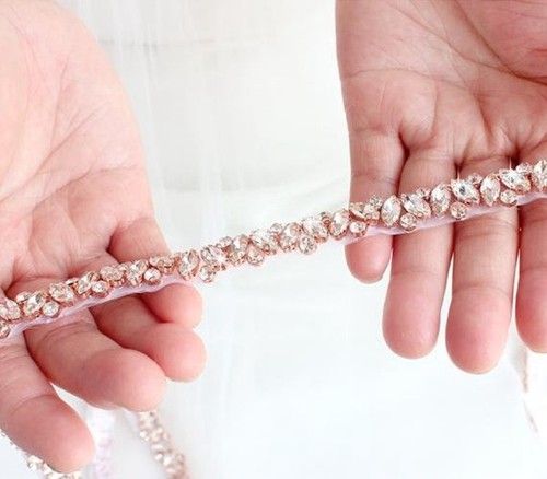 rose gold bridesmaid belt